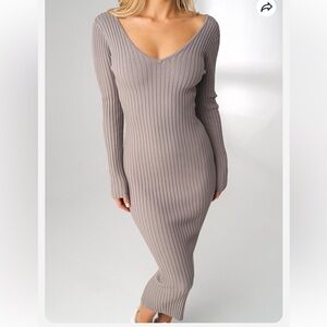 Balance Athletica Sirena sweater dress in BROWN